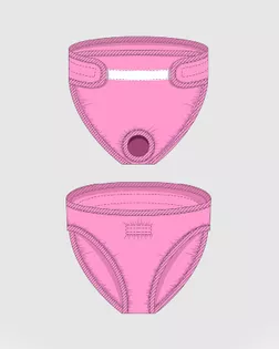 Выкройка: трусы mini (для девочек) Р-05-1001 арт. ВКК-2630-2-ВП0394