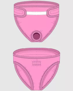 Выкройка: трусы big (для девочек) Р-05-1002 арт. ВКК-2629-2-ВП0393