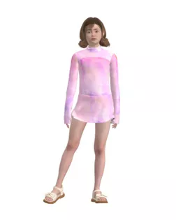 Выкройка: купальник-платье 3001 арт. ВКК-4740-1-ВП1316