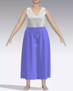 Выкройка: юбка-брюки F09 (до щиколотки) арт. ВКК-3103-1-ВП0779