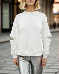 Выкройка: свитшот с отверстиями по рукаву_249 арт. ВКК-4558-1-ВП1351