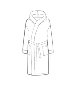 Выкройка: халат мужской_ES-169 арт. ВКК-4683-26-ВП1398