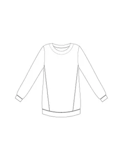 Выкройка: свитшот с боковыми рельефами арт. ВКК-4292-1-ВП1171