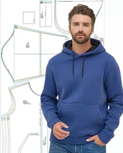 Выкройка: худи с втачным рукавом арт. ВКК-3083-7-ВП0759