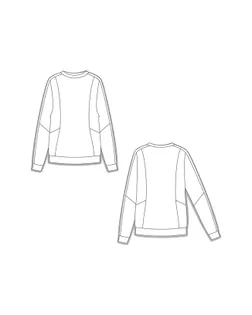 Выкройка: свитшот колорблок ES-173 арт. ВКК-4298-48-ВП1189