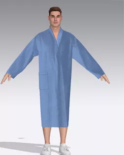 Выкройка: халат вафельный для мужчин М-05 арт. ВКК-4198-1-ВП1090
