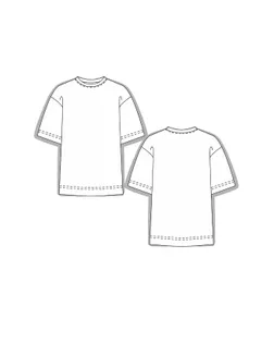 Выкройка: футболка оверсайз_ES234 арт. ВКК-4845-47-ВП1534