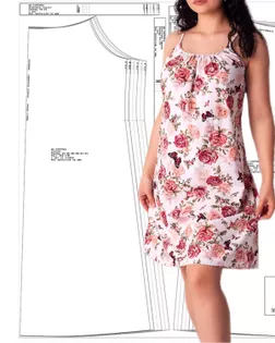 Выкройка: ночная сорочка арт. ВКК-3010-7-ВП0686