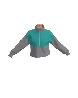 Выкройка: свитшот с воротником на молнии арт. ВКК-5358-1-ВП1976