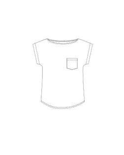 Выкройка: топ с отворотами и кармашком_ES109 арт. ВКК-4867-1-ВП1548