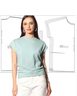 Выкройка: топ-футболка арт. ВКК-4774-1-ВП1493