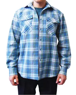 Выкройка: мужская рубашка в клетку_М-19 арт. ВКК-5054-1-ВП1674