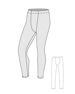 Выкройка: тайтсы М-20-1001 арт. ВКК-3194-7-ВП0869