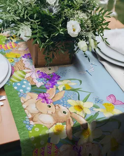 Пасхальные зайчики (Дорожка набивная) арт. ДН-71-1-1860.033