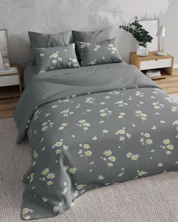 Ромашки на сером (Бязь 220 см) арт. ХБ-1782-1-1084.064