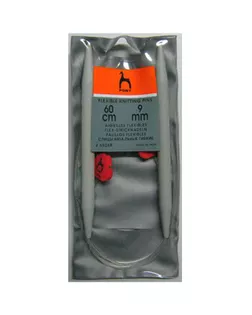 Спицы вязальные прямые гибкие 60см 9.00мм арт. ИВЗ-225-1-45593