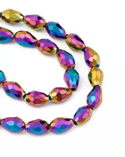 Бусы хрусталь "Капля" р.0,8x1,2 см (1 уп = 2нити ~120 бусин) арт. БСТ-40-21-18563.021