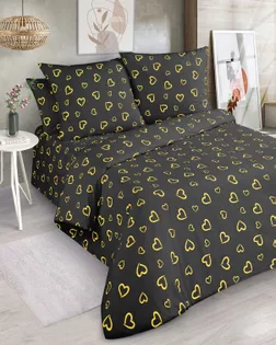 Бязь наб., шир. 220 см,  пл 120+-2. 100% хл. рис 12038/4 Сердце темный арт. ХБ-1842-1-Б00528.021