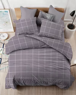 Поплин наб, шир.220см, пл.115+/-7 гр/м, рис.1233-3П Грунт Клетка арт. ПРО-13-15-Б00439.015