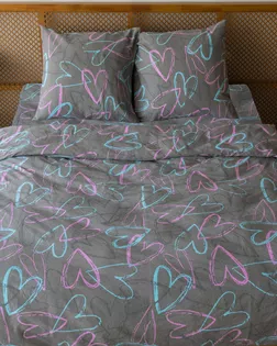 Поплин наб, шир.220см, пл.115+/-7 гр/м, рис.1249-1П Грунт Сердца арт. ПРО-13-16-Б00439.016