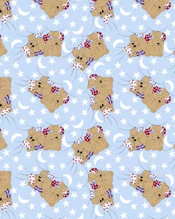 Бязь арт. 262 ГОСТ шир.150 пл.142+-7 - О/М р.1286/3 детск.голубой арт. БГТ-42-4-1565.065