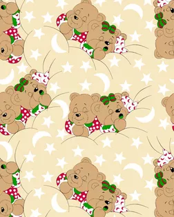 Бязь арт. 262 ГОСТ шир. 150 пл. 142+-7 о/м рис. 1286/6 детск. беж. арт. БГТ-42-1-1565.026