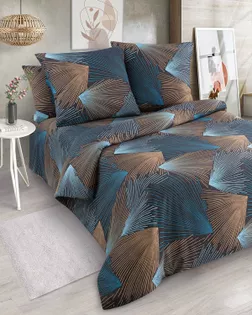 Поплин наб., шир. 220 см,  пл 115+-2. 100% хл. рис 13035/1 Комета зел. арт. ПРО-225-1-Б00565.091