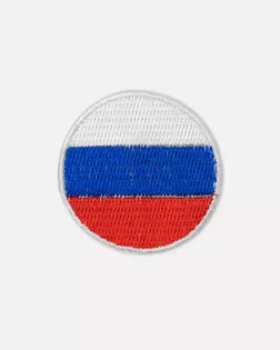 Аппликация термо "Флаг Круг" д.4,5см (в упаковке 10 шт.) арт. АД-318-2-47513.002