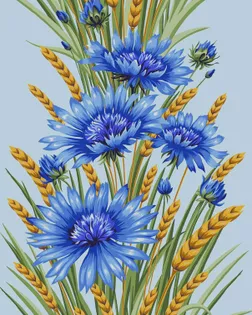 Васильки (Полотно вафельное 50 см) арт. ПВ50-460-1-0989.160