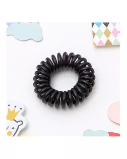 Резинка для волос "Пружинка" (черная) арт. АКВЛР-55-1-43619