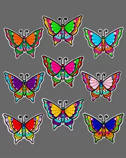 Набор аппликаций термо р.7,2х9,5 см (в упаковке 9 шт.) арт. АДН-58-1-39171