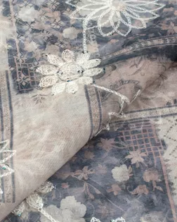 Ткань блузочная шифон с вышивкой и пайеткой арт. БЛ-63-3-27084.003