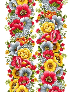 Дорожка 50 см набивная арт 61   рис 29408/1  "Жостовская дорожка" арт. ДН-147-1-1860.099