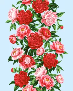 Полотно вафельное 50 см набивное арт 60   рис 29438/1  "Пионы" арт. ПВ50-527-1-1855.209