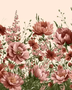 Полотно вафельное 50 см набивное арт 60   рис 29498/1  "Флоранс" арт. ПВ50-518-1-1855.199