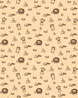 Полотно вафельное 50 см набивное арт 60 рис 29499/1 "Кофе-брейк" арт. ПВ50-517-1-1855.198