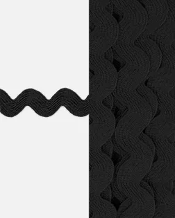 Тесьма вьюнок ш.0,9см (~22,85м) черный арт. ТС ВН-1-5-43969.005