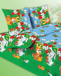 БЯЗЬ детск. 150см, 120гр, Кр.Талка, рис. 3193 "День Рождение Зайки" арт. ХВ-1528-1-Б00580.007