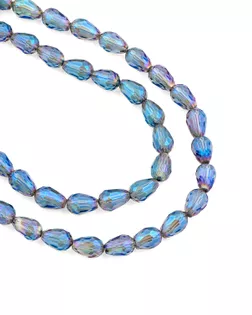 Бусы хрусталь "Капля" р.0,8x1,2 см (1 уп = 2нити ~120 бусин) арт. БСТ-40-13-18563.013