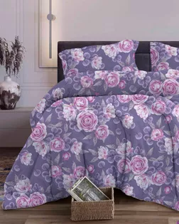 Бязь арт. 262/7 С набивная   шир.220 пл.120+-6  рис 327 Лирика  вид  2/2  фиолетовый арт. ХБ-1812-1-Б00433.065