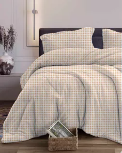 Бязь арт. 262/7 С набивная   шир.220 пл.120+-6  рис 365 Кубик  вид  9/10 б/з бежевый арт. ХБ-1822-1-Б00433.075