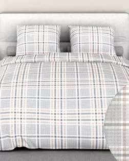 Бязь арт. 262 набивная  шир.150 пл.138+-7  рис. 390 Тартан  вид  9/3 б/з серый арт. БГТ-337-1-Б00431.155