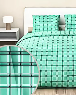 Бязь арт. 262/7 С набивная  шир.150 пл.120+-6  рис. 404 Таттерлайн  вид  3/3 фисташковый арт. ХВ-1712-1-Б00432.197