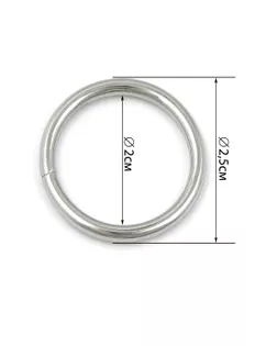 Кольцо разъемное ш.2см 100шт арт. КОЛ-43-1-38850.001