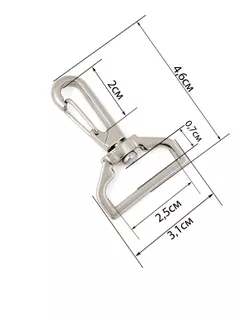 Карабин ш.2,5см (12шт) арт. КА-77-1-39843.001