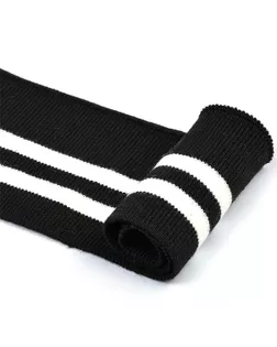 Подвяз трикотажный полиэстер 6х80см (черный с белыми полосами) арт. МНП-71-1-48072