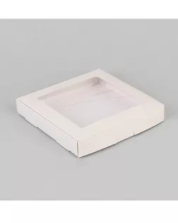 Коробка самосборная с окном р.19х19х3см арт. УП-176-1-47960 Коробка самосборная с окном р.19х19х3см арт. УП-176-1-47960