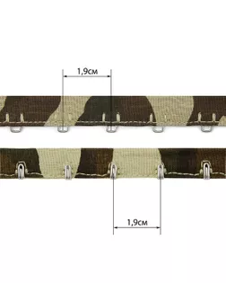 Тесьма крючок ш.1,2см (9м) арт. БФТ-11-1-43376
