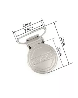 Зажим для подтяжек ш.2,4см (10шт) арт. КА-32-1-31851