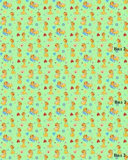 Бязь арт. 262 ГОСТ шир. 150 пл. 142+-7 о/м рис.  1644/2  детск  салат арт. ХВ-1030-1-1565.137
